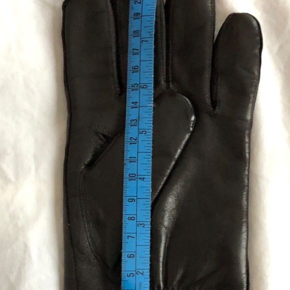 Men's Dark Brown Leather Gloves - Picture 15 of 16